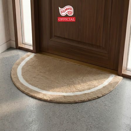 พรมเช็ดเท้าหน้าประตู EXPRESS CARPET รุ่น EH2-4 ขนาด ครึ่งวงกลม 45X75 ซม. หนา 20 มม. สีน้ำตาล _4